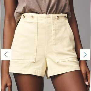 NWT Pilcro | Anthropologie Plus Kit High-Rise Regenerative Yellow Short Sz 16